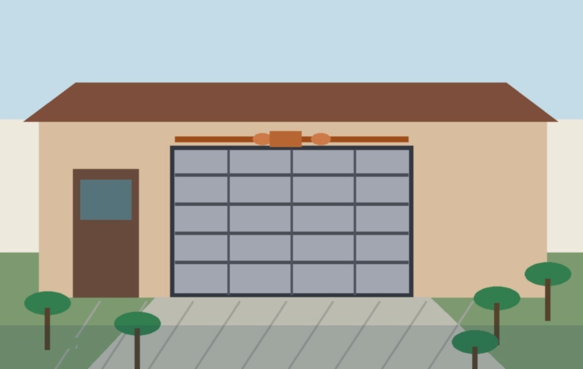 Garage door torsion spring gap check at a Hunters Creek Village Texas home